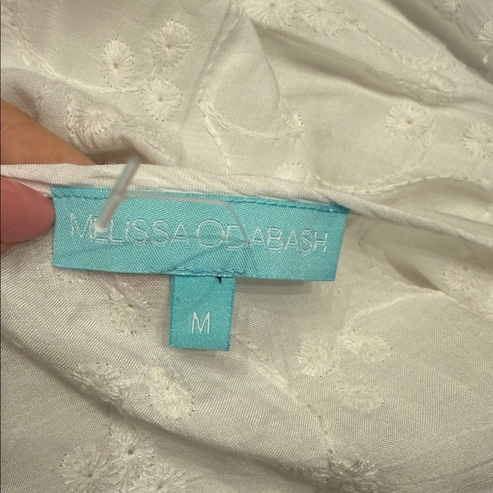 Melissa Odabash White Long Sleeve Dress m - Picture 4 of 7